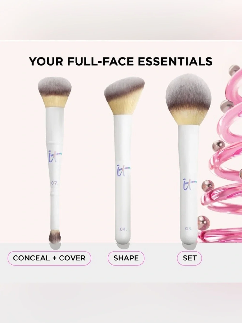 IT Cosmetics Unwrap Your Creativity Makeup Brush Set - trio with case